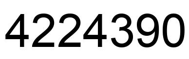 Número 4224390 imagen negro