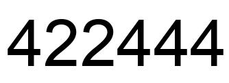Número 422444 imagen negro