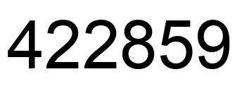Número 422859 imagen negro