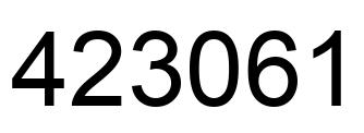 Number 423061 black image