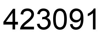 Number 423091 black image