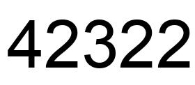 Number 42322 black image