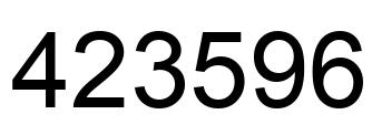 Number 423596 black image