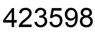 Number 423598 black image