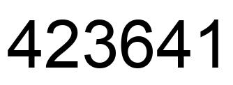 Number 423641 black image