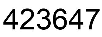 Number 423647 black image
