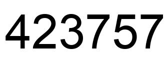 Number 423757 black image