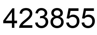 Number 423855 black image