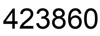 Number 423860 black image
