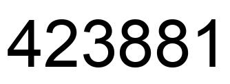 Number 423881 black image