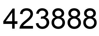 Number 423888 black image