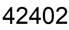 Number 42402 black image