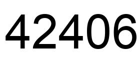 Number 42406 black image
