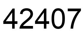 Number 42407 black image