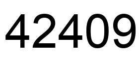 Number 42409 black image