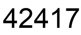 Number 42417 black image