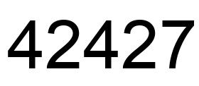 Number 42427 black image