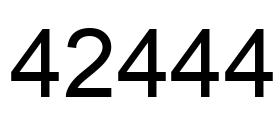 Number 42444 black image