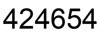 Number 424654 black image