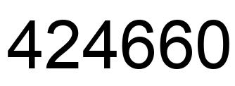 Number 424660 black image