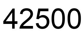 Número 42500 imagen negro