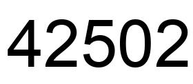 Número 42502 imagen negro