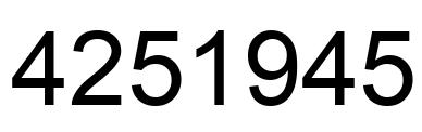 Número 4251945 imagen negro