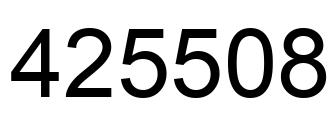 Número 425508 imagen negro