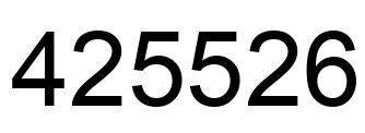 Número 425526 imagen negro