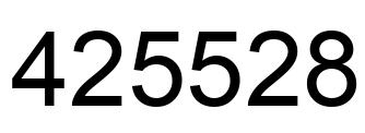 Número 425528 imagen negro