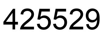 Número 425529 imagen negro