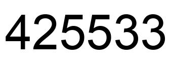 Número 425533 imagen negro