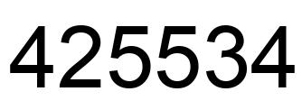 Número 425534 imagen negro