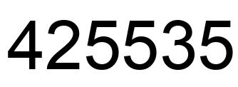 Número 425535 imagen negro