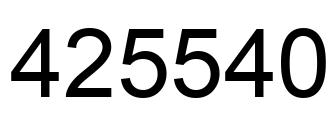 Número 425540 imagen negro