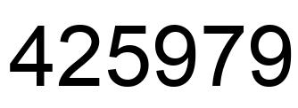 Número 425979 imagen negro