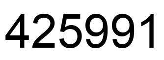 Número 425991 imagen negro