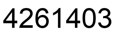 Número 4261403 imagen negro