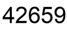 Number 42659 black image