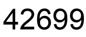 Number 42699 black image