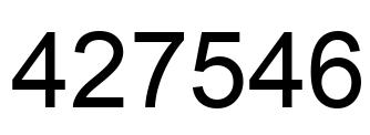 Number 427546 black image