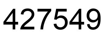 Number 427549 black image