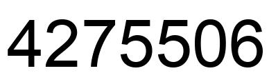 Number 4275506 black image