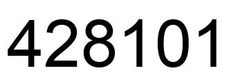 Number 428101 black image