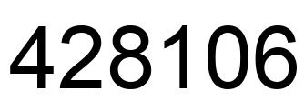 Number 428106 black image