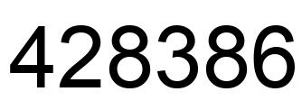 Number 428386 black image