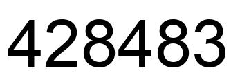 Number 428483 black image