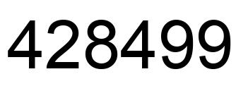 Number 428499 black image