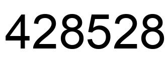 Number 428528 black image