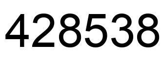 Number 428538 black image